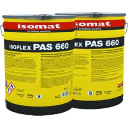 ISOMAT ISOFLEX-PAS 660 Ψυχρή Πολυουρία, Επαλειφόμενη Στεγανωτική Μεμβράνη 2 Συστατικών 5KG Λευκό