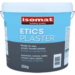 ISOMAT ETICS PLASTER Fine 1 mm Aκρυλικός, Έτοιμος Προς Χρήση, Υδαταπωθητικός Σοβάς 25KG