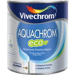 Ριπολίνη Νερού Λευκή Σατινέ Aquachrom Eco 750ml Vivechrom
